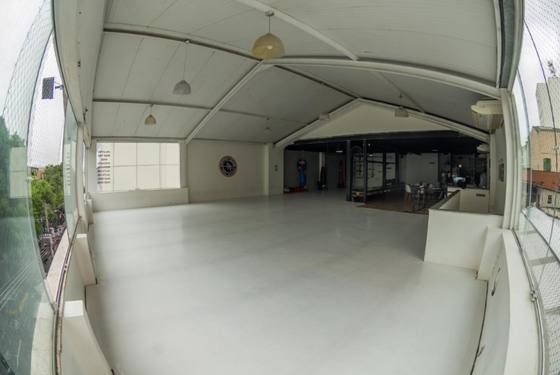 Tatame do Espaço Bunkër visto da entrada